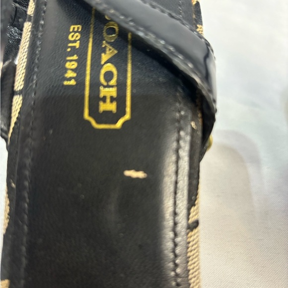 COACH Signature Open Toe Wedge Heel Ankle Strap Sandal “ Betsey” Size 8 - Picture 13 of 13